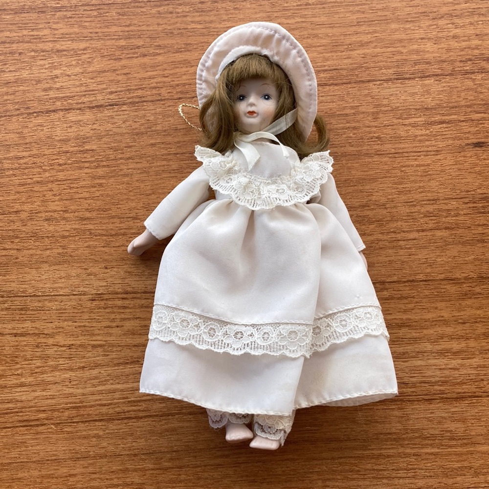 Vintage Porcelain Doll 9”